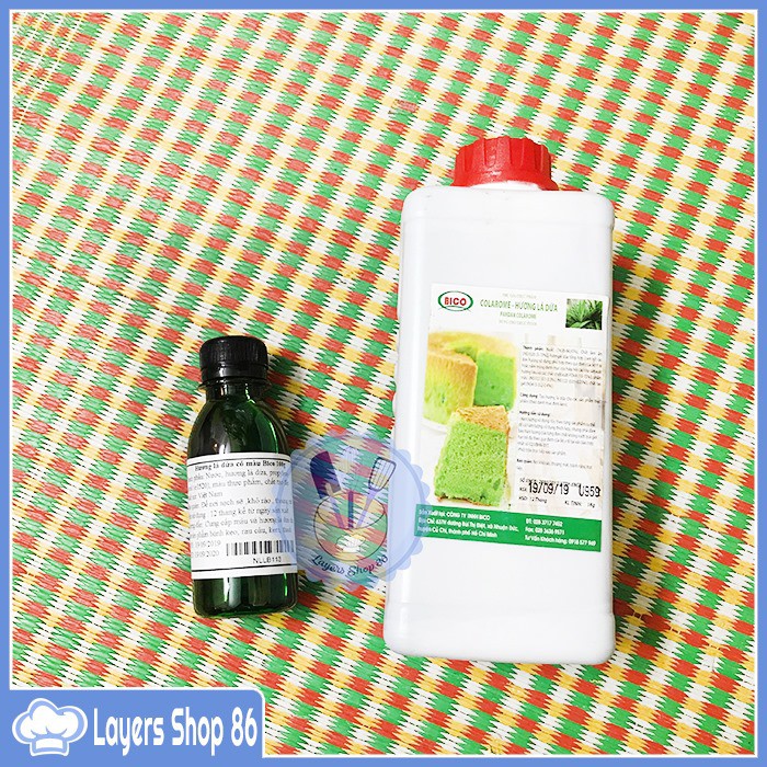 Hương lá dứa có màu BICO 1kg/1 lít
