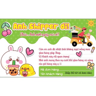 Phiếu giao hàng có keo dán sẵn- xấp 50 tờ