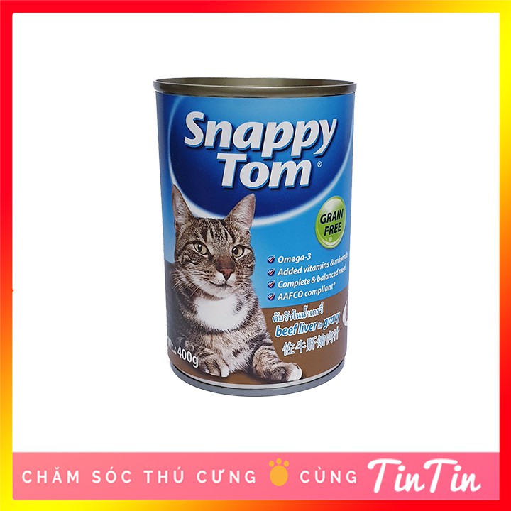 Pate Lon Cho Mèo Lớn Snappy Tom - Lon 400g Gram