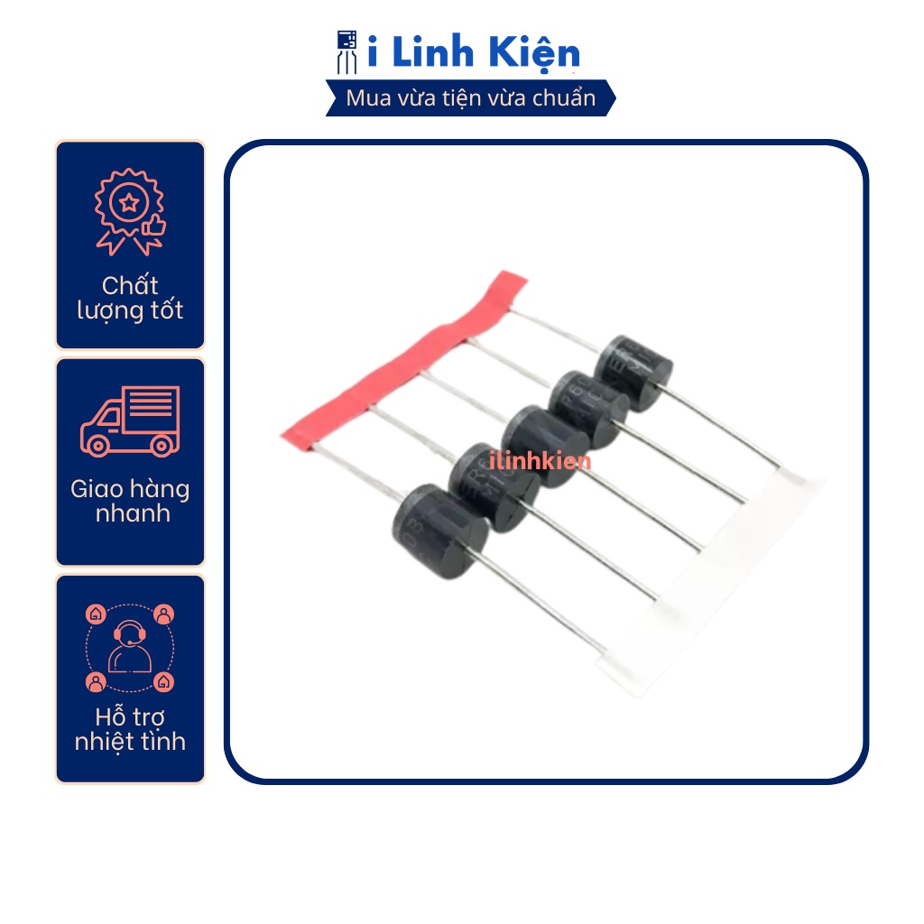 HER608 Diode xung 6A 1000V DIP đóng dây loại tốt