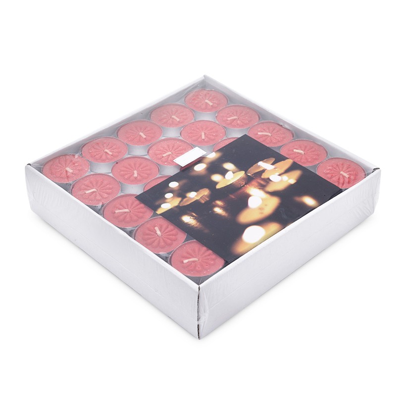 Hộp 100 nến tealight bông mai Eden Candle FtraMart (Đỏ)