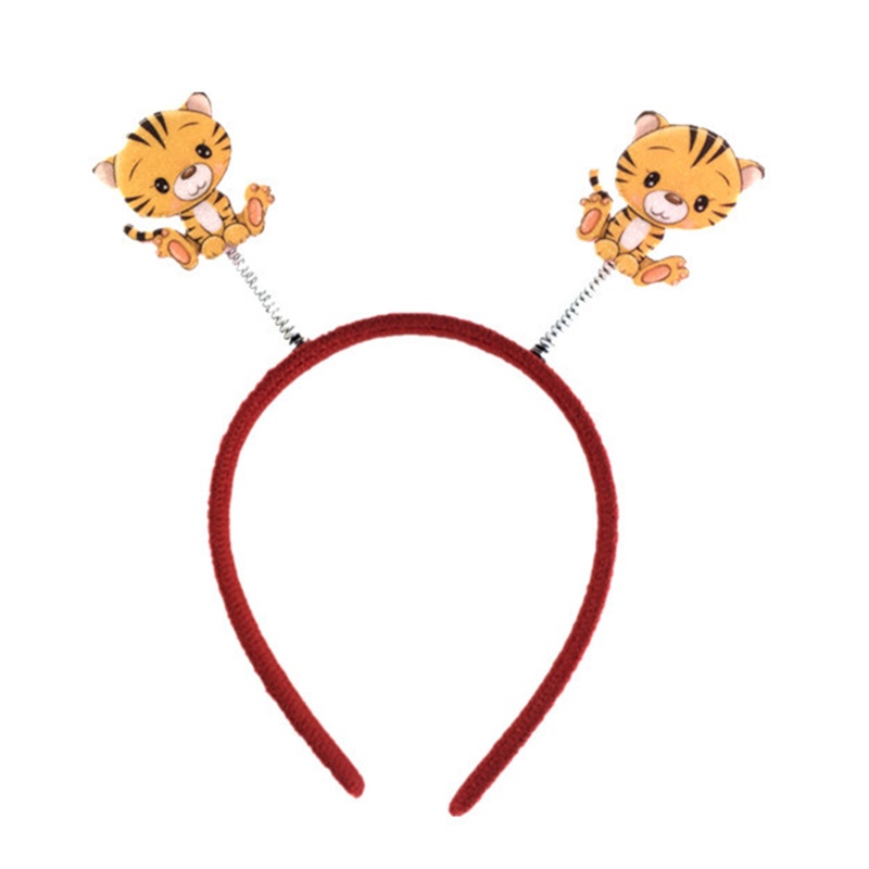 Băng Đô Cài Tóc Rửa Mặt Họa Tiết Hổ Hoạt Hình Dễ Thương