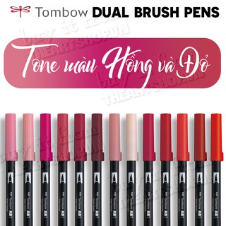 Bút cọ TOMBOW ABT dual brush pens - tone màu Hồng và Đỏ ấm áp