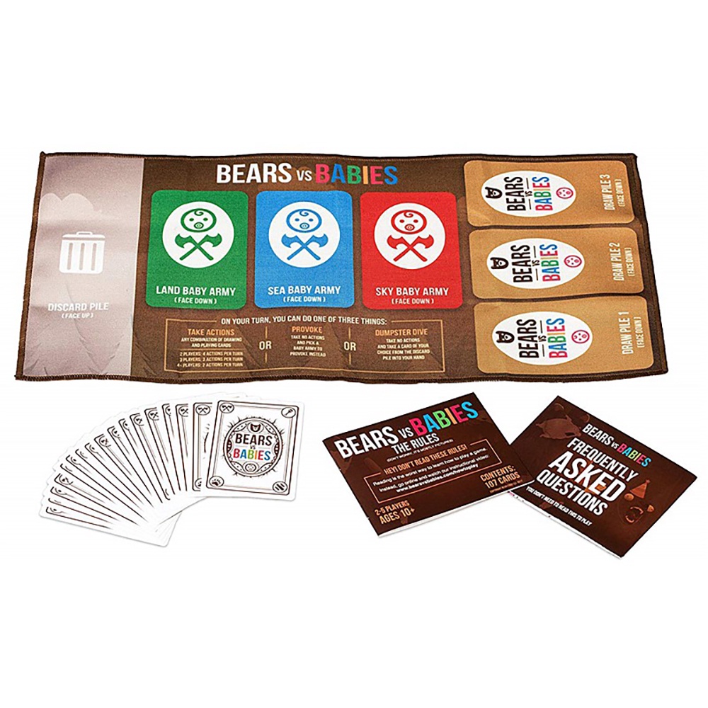 Card Game Bears Vs Babies Bộ thẻ bài trò chơi Đầu Gấu đại chiến Em Bé Board Game bóp nhau siêu bựa lầy BG24