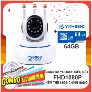 Camera Yoosee Full 1080 HD Siêu Nét Kèm Thẻ Nhớ Yoosee 64G