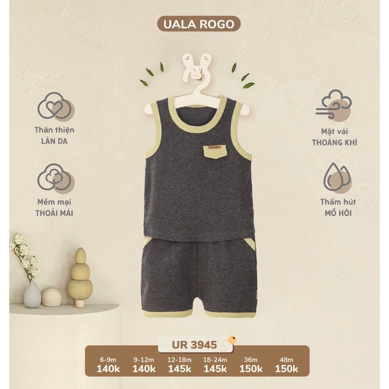Bộ Ba Lỗ Vân Nổi Uala Rogo UR3945