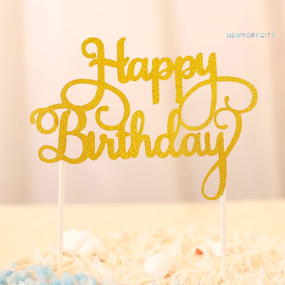 Que Cắm Trang Trí Bánh Sinh Nhật Chữ Happy Birthday Mới