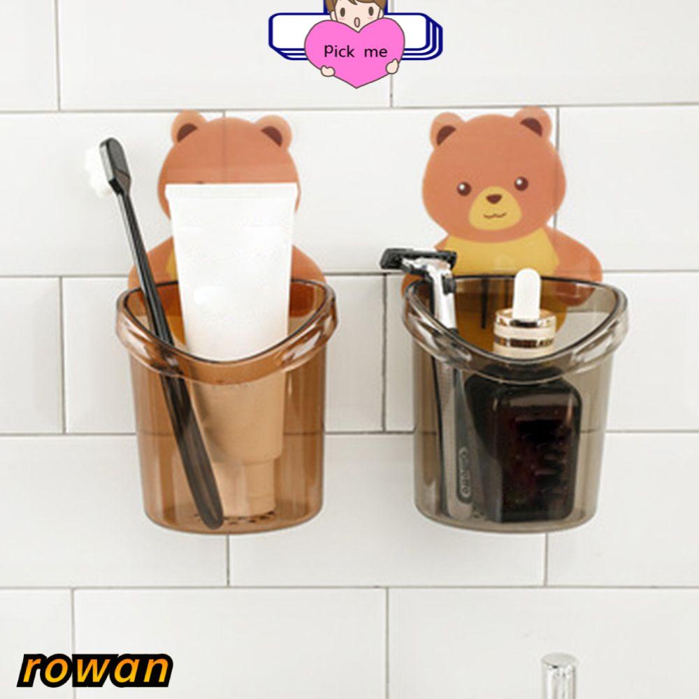 Giá đỡ cốc/bàn chải đánh răng/ly súc miệng gắn tường tiện lợi không đục lỗ nhiều màu sắc