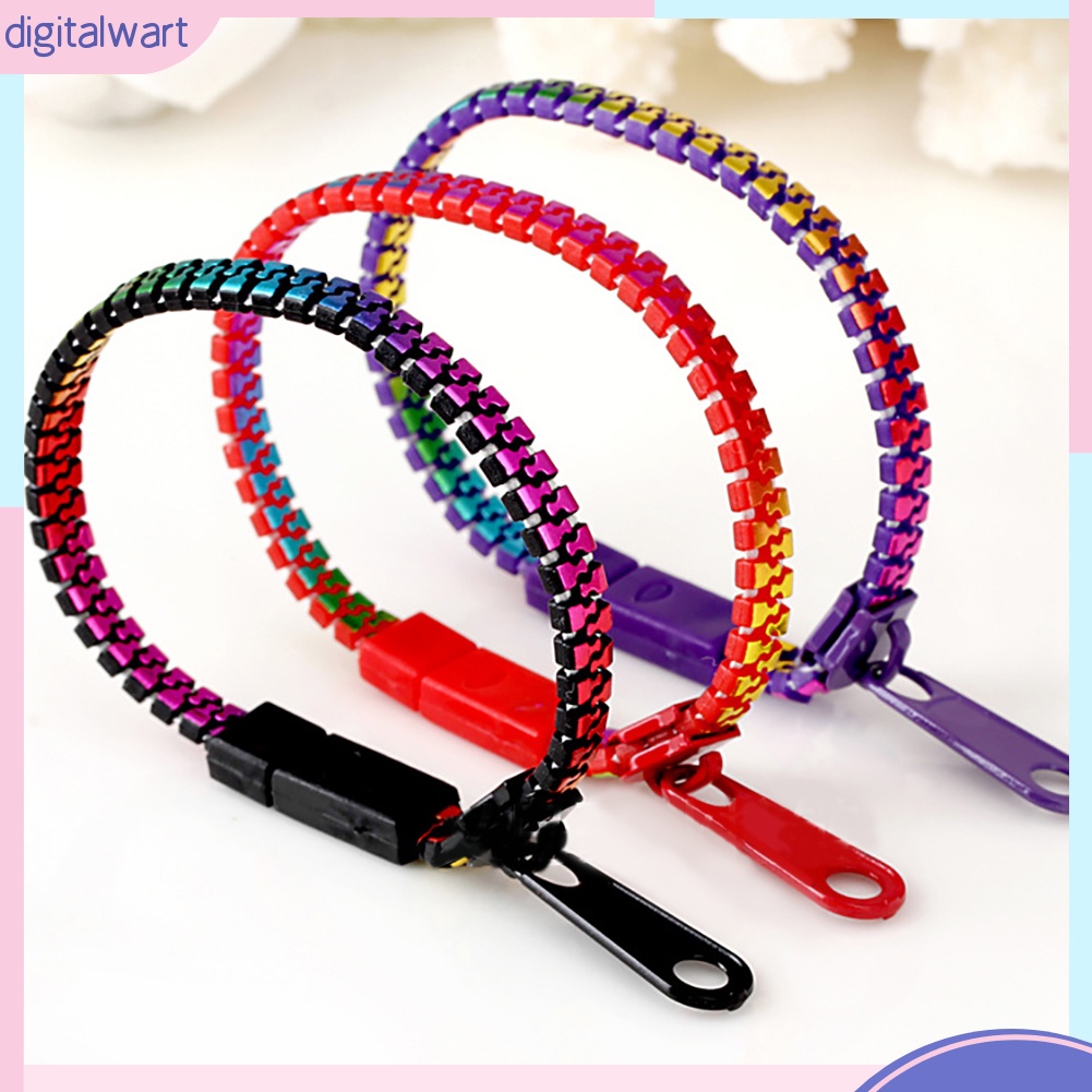 Vòng đeo tay kiểu dây kéo nhiều màu thời trang nam nữ