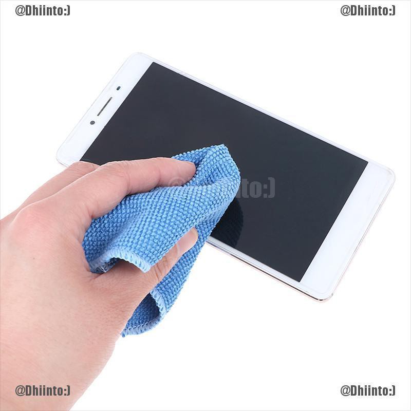 2 khăn lau vệ sinh màn hình điện thoại di động/ống kính máy ảnh bằng sợi Microfiber