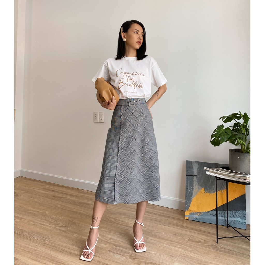 Áo Thun In Chữ Cappuccino EDINI - A1188