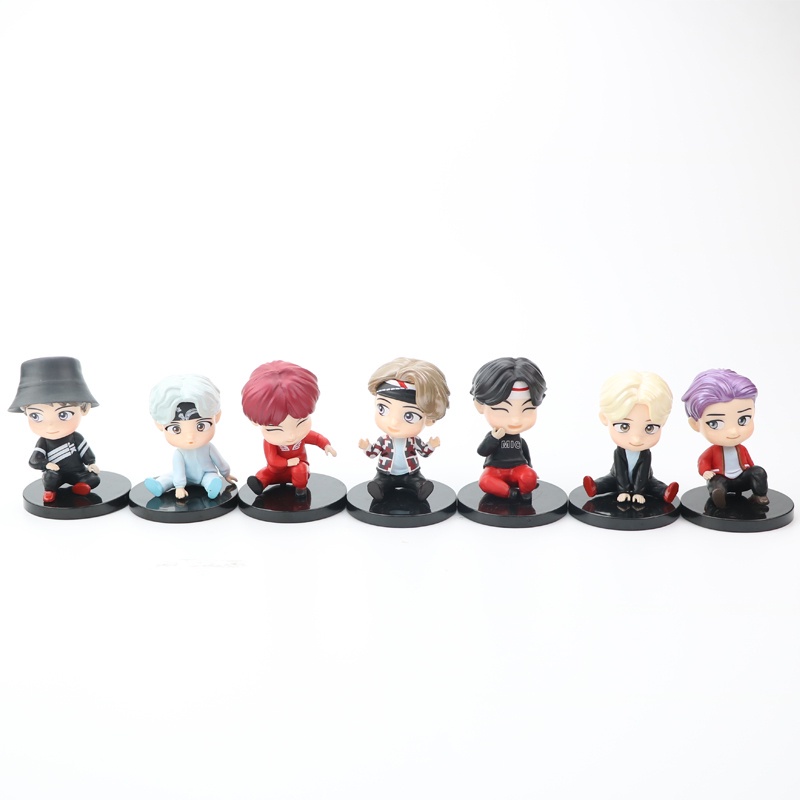 Set 7 mô hình nhân vật bt21 bts dễ thương bt21