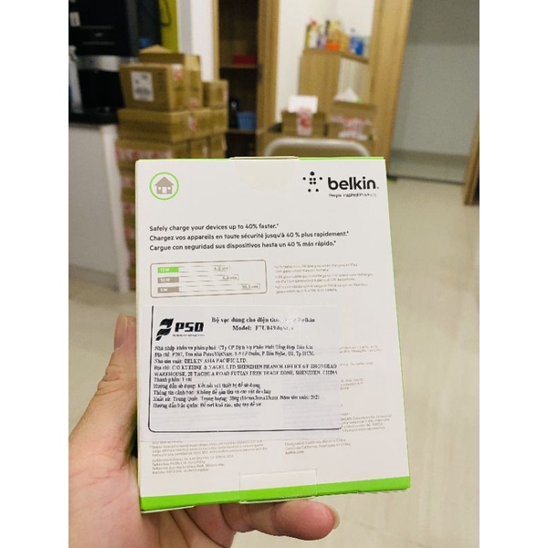 Bộ sạc nhanh 2 cổng 24w  chính hãng Belkin - bảo hành 12 tháng