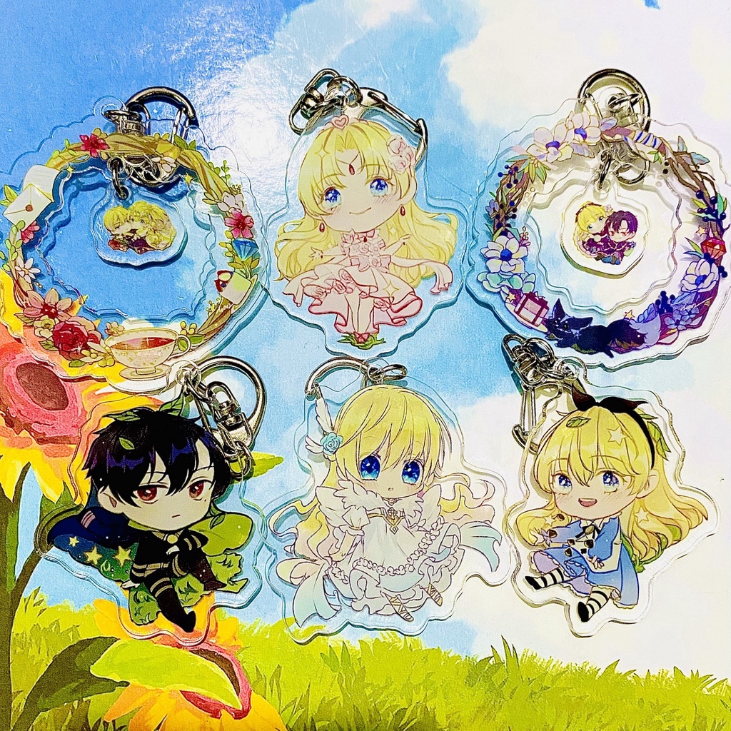 ( Mica trong acrylic ) Móc khóa MỘT NGÀY NỌ TÔI BỖNG TRỞ THÀNH CÔNG CHÚA manhua anime chibi