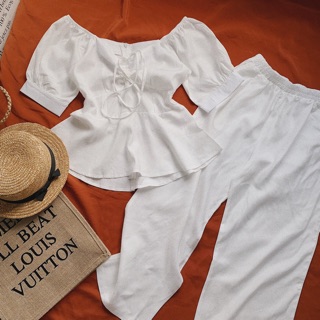 Set áo dây rút + quần suông
