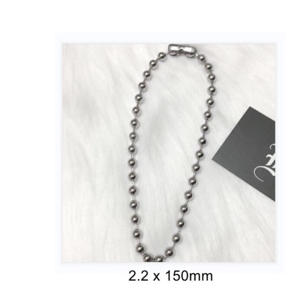 Dây bi 2.2 mm inox cao cấp không đen không gỉ dùng móc khóa hay móc vật trang trí