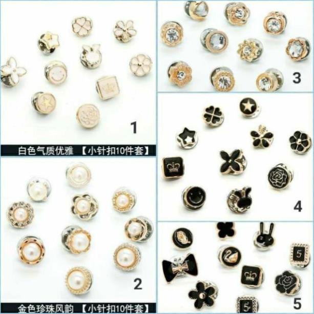 Set 10 khuy cài áo khuy bấm xinh