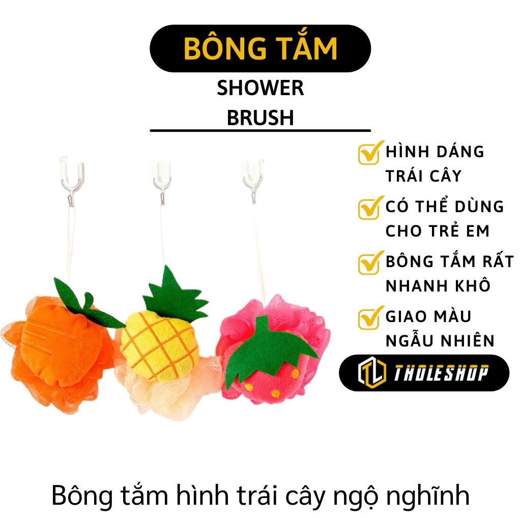 Bông Tắm - Bông Tắm Lưới Siêu Tạo Bọt Mềm Mại Không Gây Kích Ứng Da Hình Trái Cây 4222