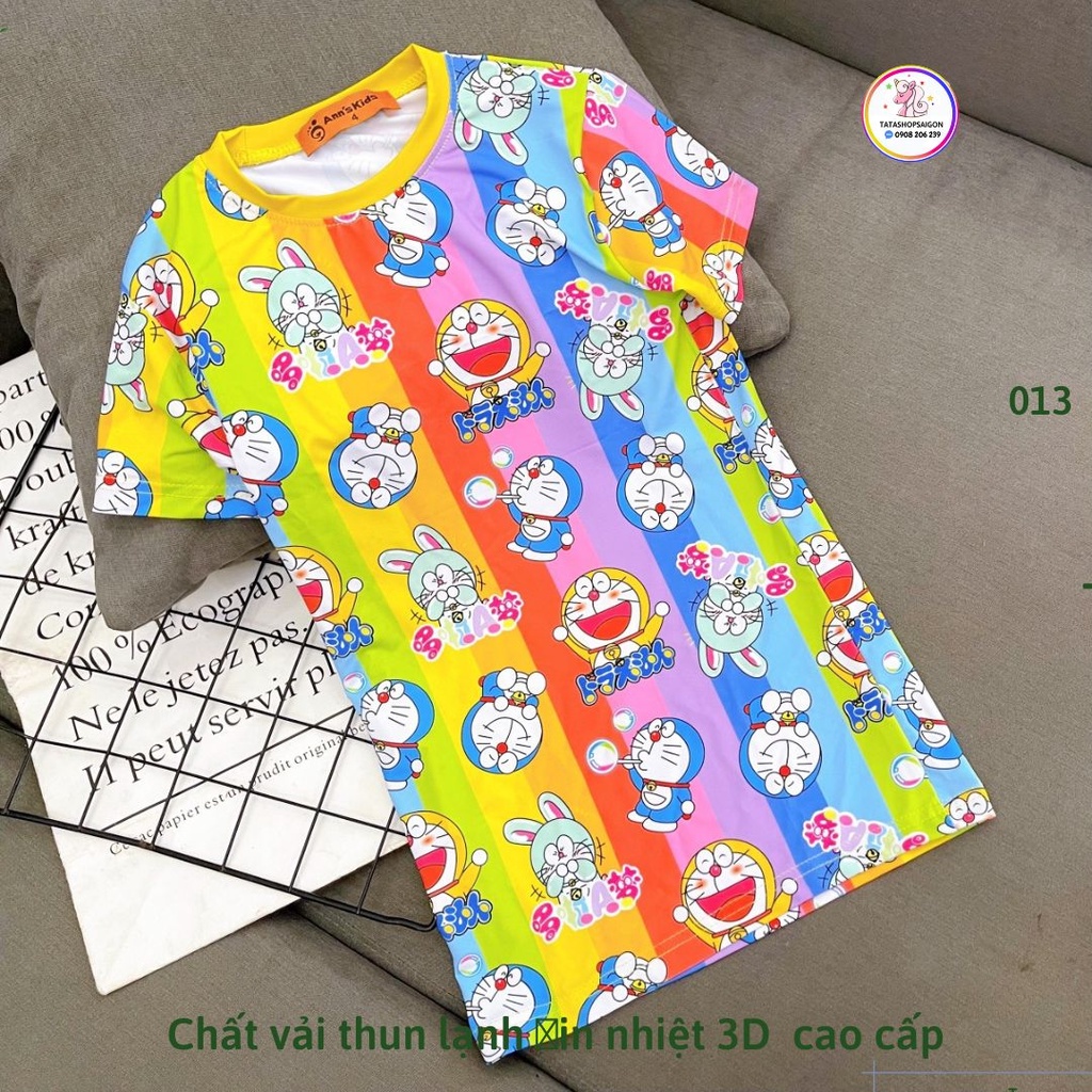 023 Đầm suông thun lạnh in 3D mềm mát chuẩn hàng phom 20 đến 40kg