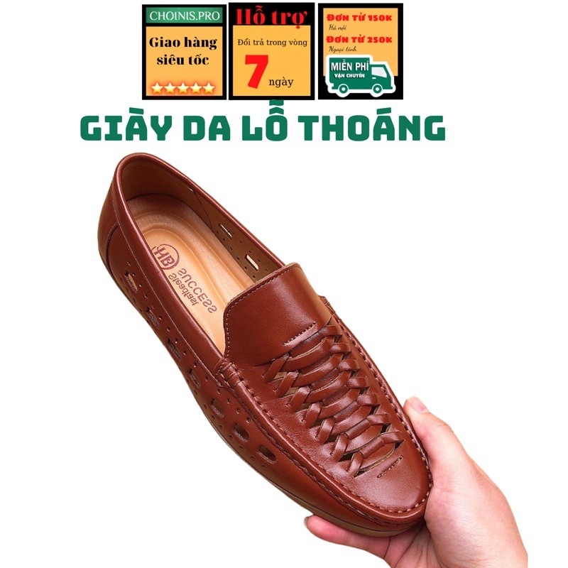 Giày da hè đục lỗ siêu thoáng CHOINIS