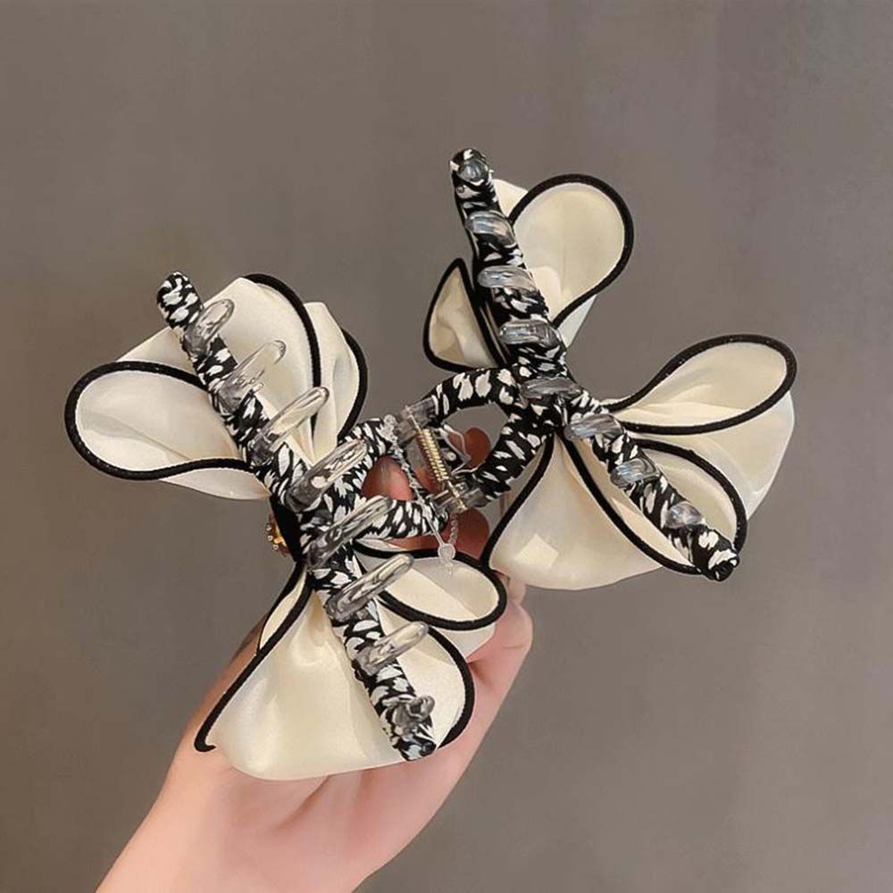 Kẹp tóc nơ lớn hình hoa nhiều màu sắc phong cách Hàn Quốc cho nữ