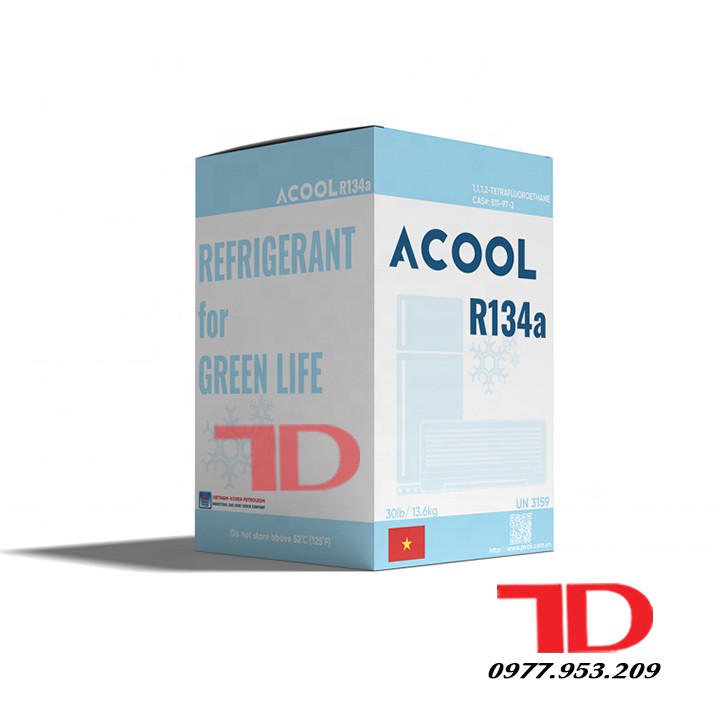 Gas lạnh điều hòa ACOOL R134a 13.6kg VIỆT HÀN, môi chất lạnh điều hòa ACOOL R134a