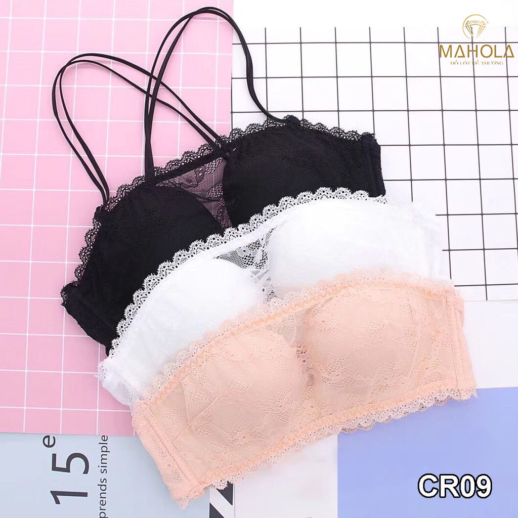 Áo Lót Đệm Vừa Không Gọng Phối Ren Mahola CR09