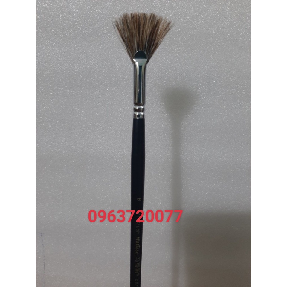 Cọ Quạt Lông Ngựa, lông cứn thích hợp Vẽ Màu Nước, Acrylic, Sơn Dầu Cao Cấp