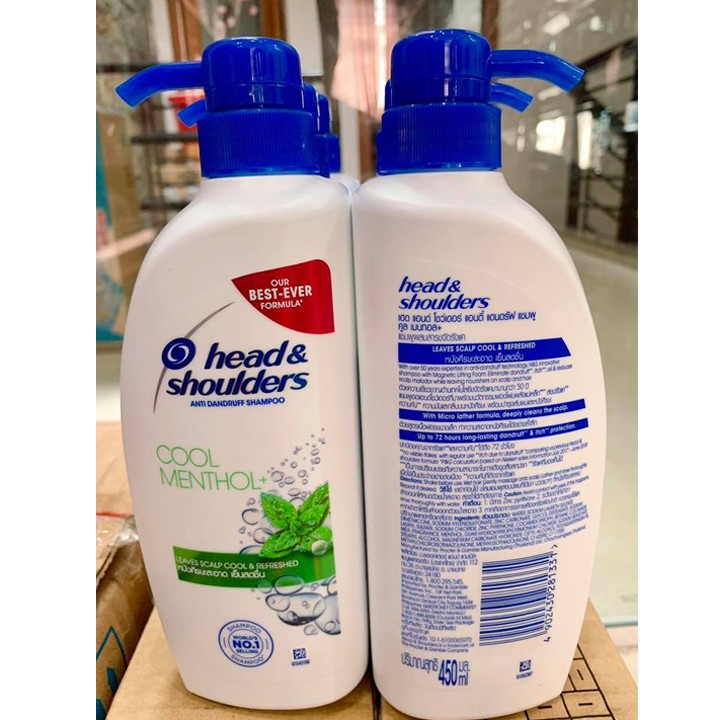 Dầu gội Head Shoulder Thailand Bạc hà mát rượi 410ml