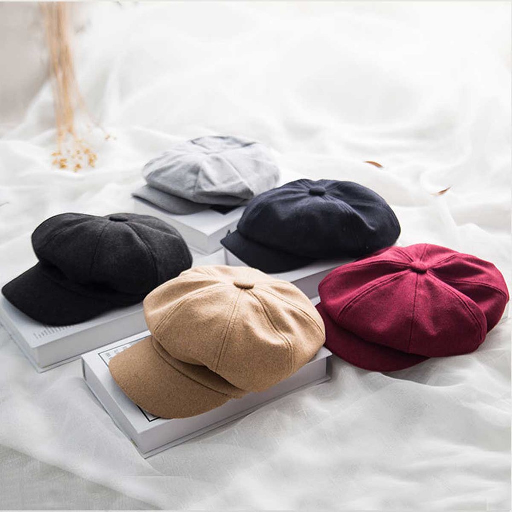 Mũ beret nữ bát giác phong cách Hàn Quốc (MU17), nón beret nữ thời trang trẻ