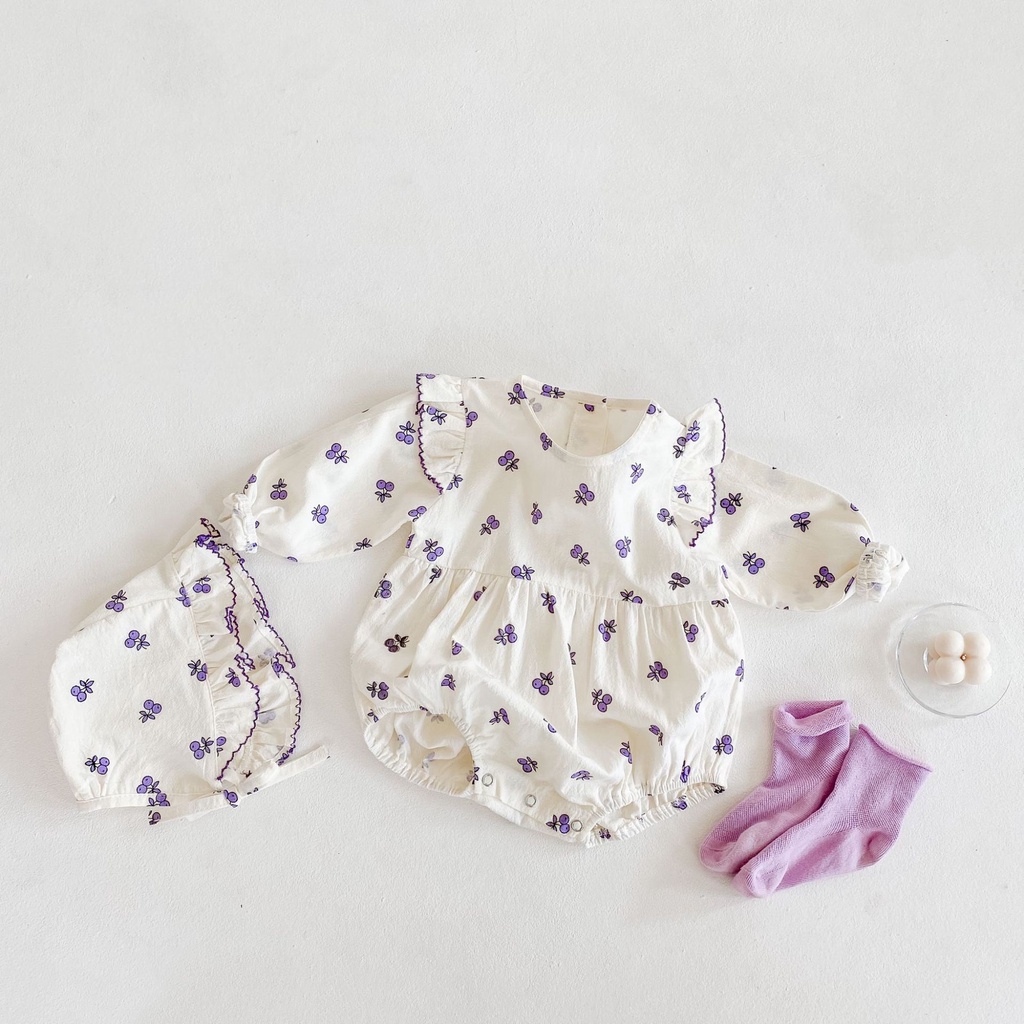 Áo Liền Quần Và Nón Đáng Yêu Cho Bé Mới Sinh