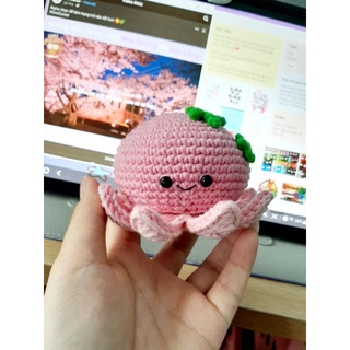 Bạch tuộc móc len cute phô mai que - Amigurumi octopus 👾