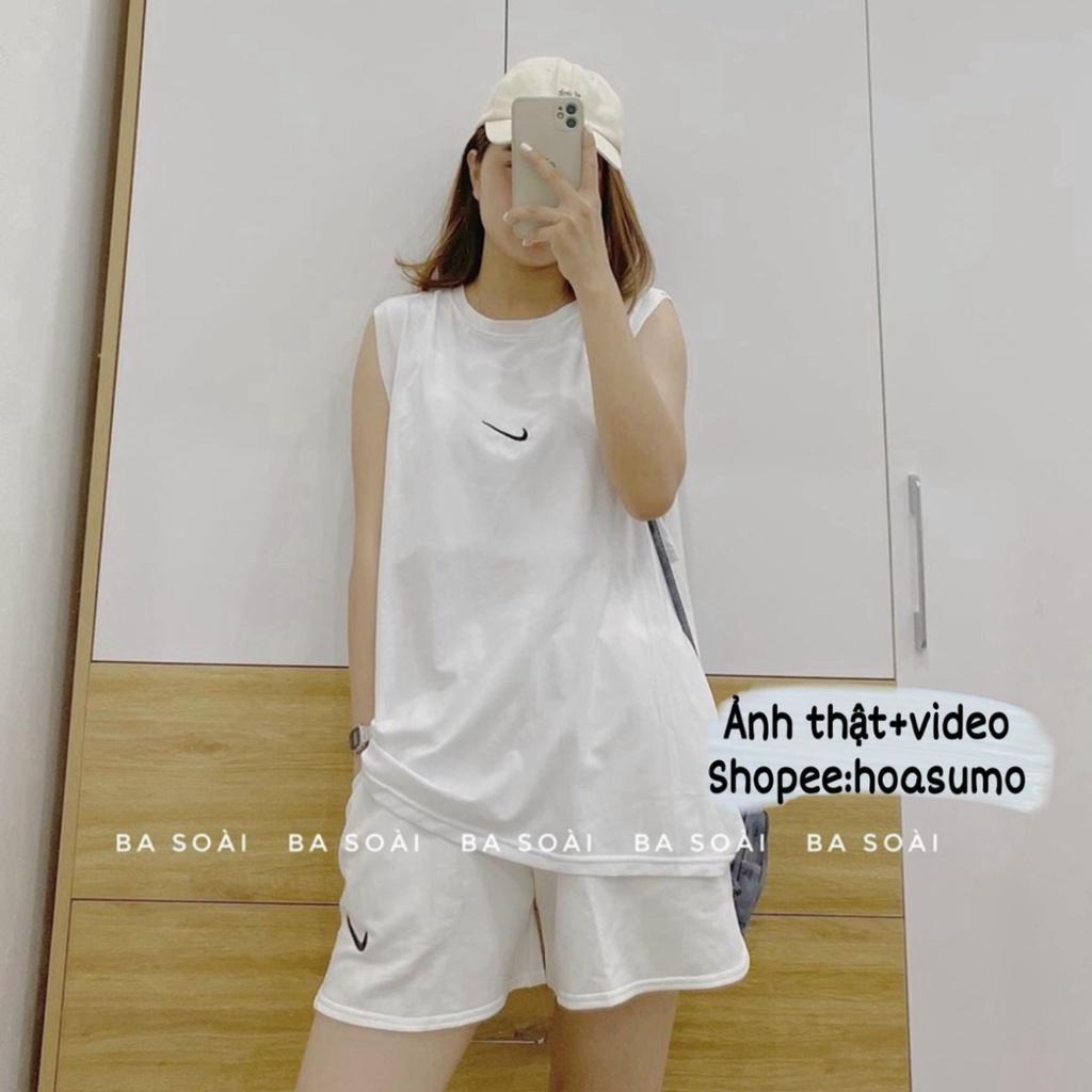 [Thời Trang Nữ Teen] Set 2 chi tiết áo tank top có quây kèm quần