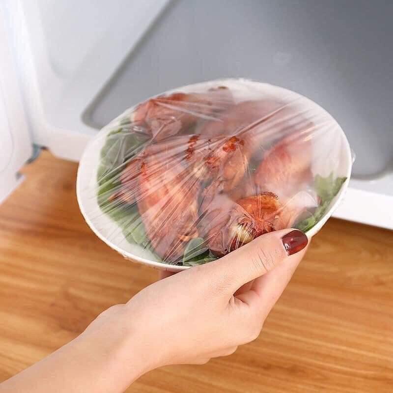Màng bọc thực phẩm co giãn siêu dai có chun hình túi gấu set 100 chiếc