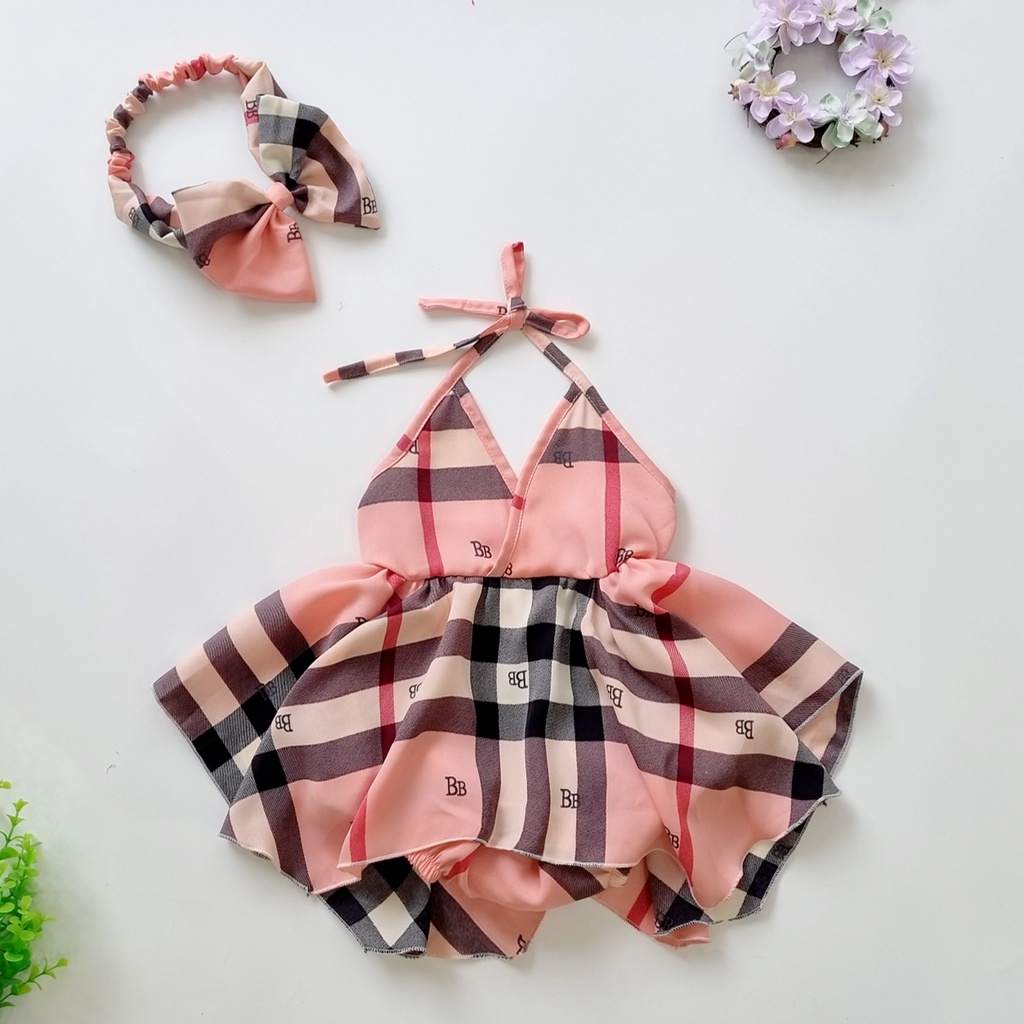 Bodysuit bé gái sơ sinh  [𝐓𝐀̣̆𝐍𝐆 𝐊𝐄̀𝐌 𝐓𝐔𝐑𝐁𝐀𝐍 SU SHOP- Body BUBERRY