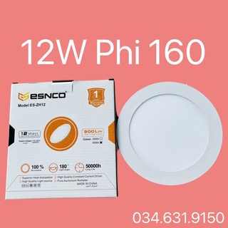 Combo 10 âm trần tròn 12w phi 150-160mm loại tốt đủ wat