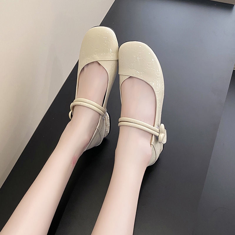 Giày Búp Bê Mary Jane Đế Mềm Mũi Tròn Thời Trang Mùa Thu Dành Cho Nữ / Size 35-40 /