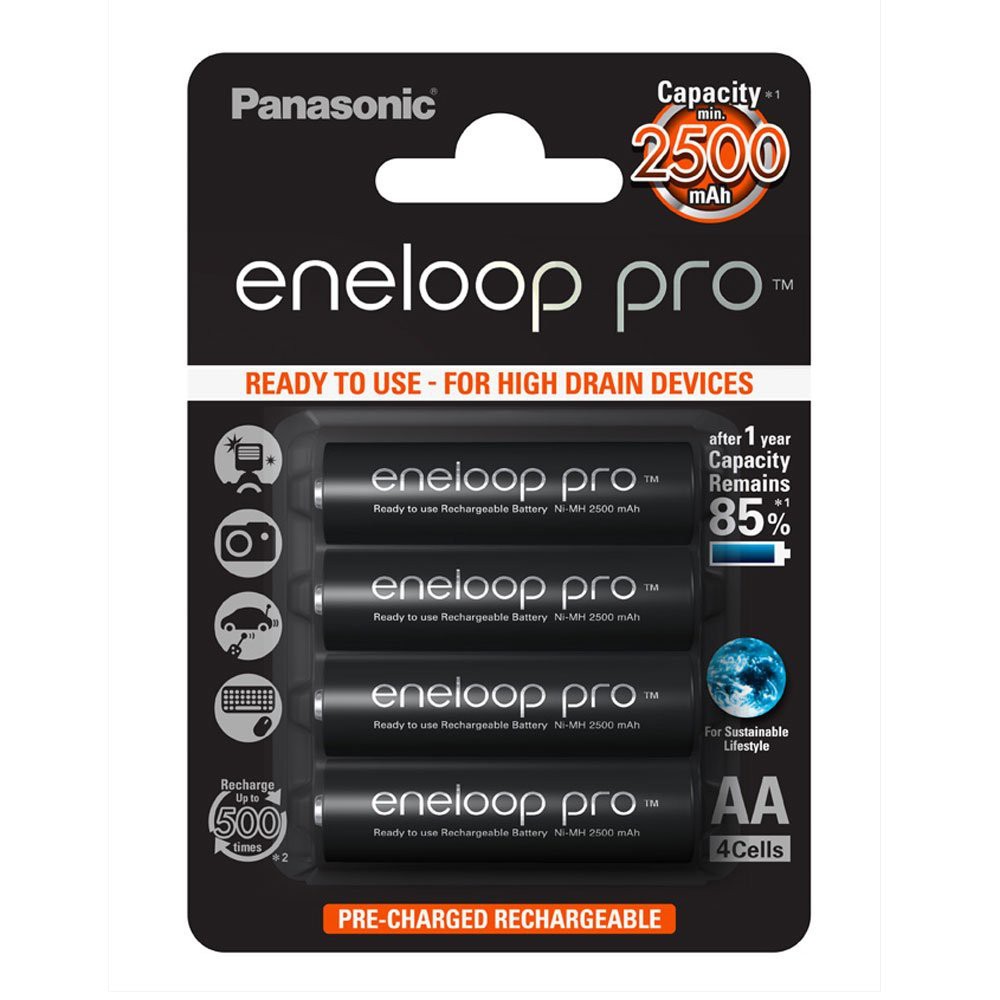 Bộ 4 Pin Sạc AA Panasonic Eneloop Pro 2500mAh