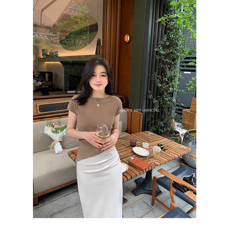 NRVP Áo Khoác Cardigan Dệt Kim Tay Ngắn Dáng Rộng Thiết Kế Mới Thời Trang Theo Phong Cách Hàn Quốc