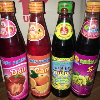 Siro Thiên Hương có đủ các mùi chai 500ml
