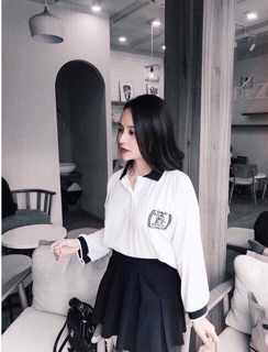 Áo thun tay loe cổ bẻ