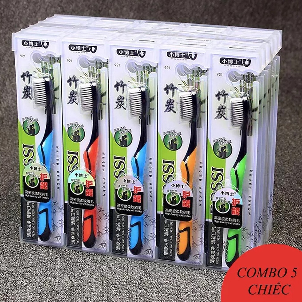Bàn chải đánh răng Bossi 921 Hàn Quốc Chính hãng - Bàn chải than tre hoạt tính