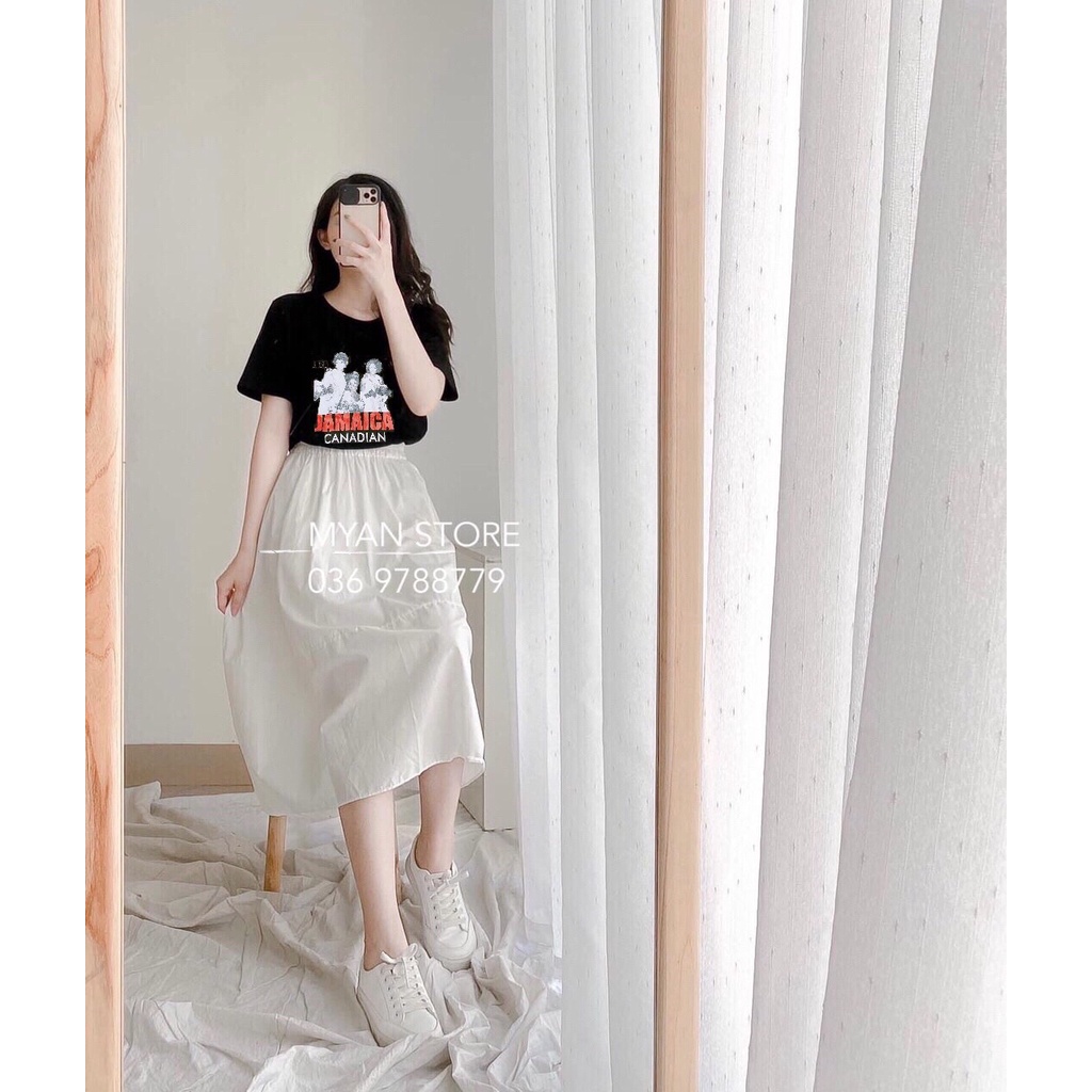 Set ao thun + váy đũi . Có 1 màu. Size dưới 54kg vừa. KÈm hình chụp thật 100%. Đơn giản mà đẹp nhaaaa