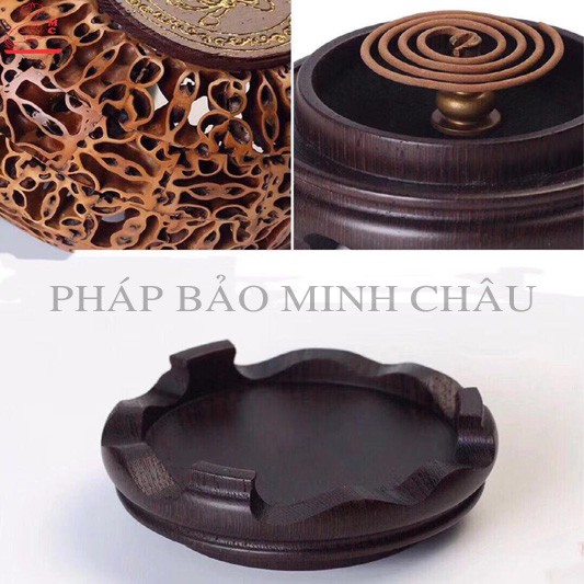 [PHÁP BẢO MINH CHÂU] LƯ XÔNG GỖ TRÒN 10CM