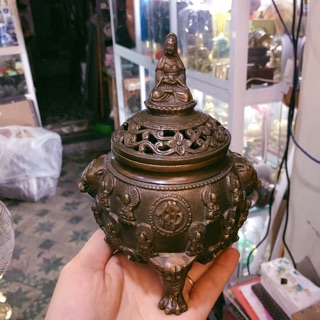 Lư xông trầm phật bà quan âm bằng đồng