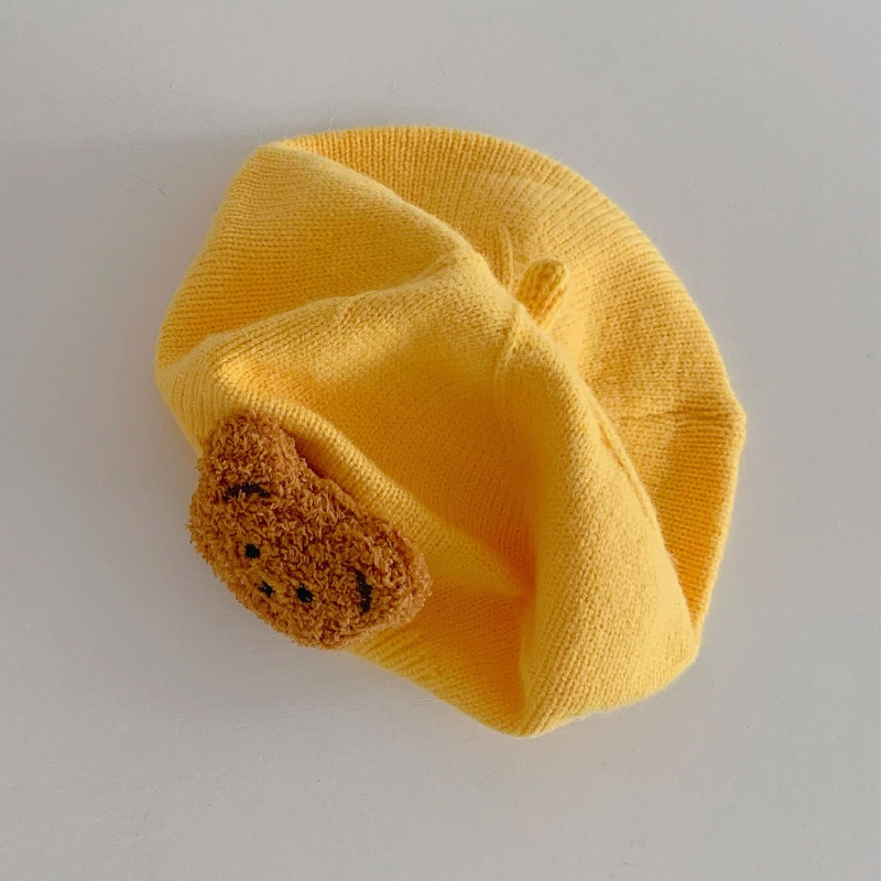 Mũ Len Beanie Hình Gấu Dễ Thương Cho Bé Sơ Sinh