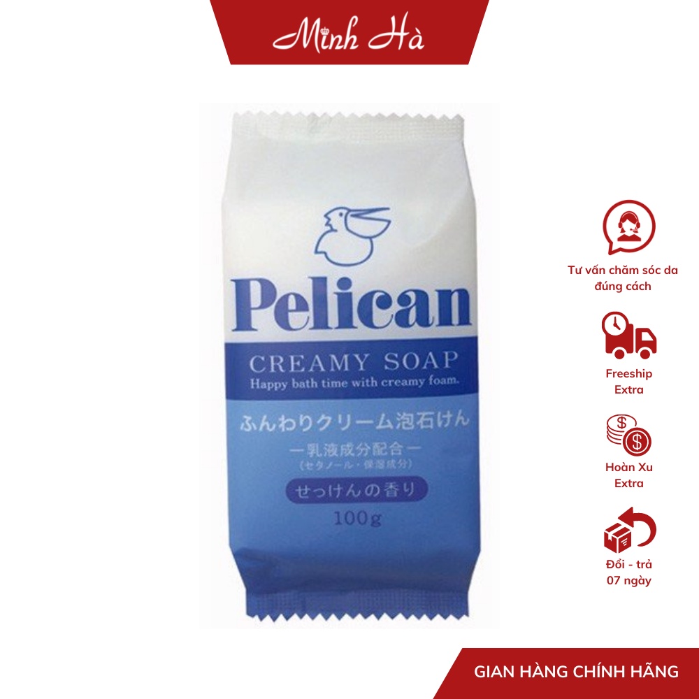 Xà phòng Pelican Creamy Soap 100g chiết xuất từ dầu cọ