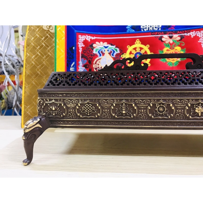 [PHÁP BẢO MINH CHÂU] LƯ XÔNG ĐỒNG CHÂN RỒNG 33x12cm