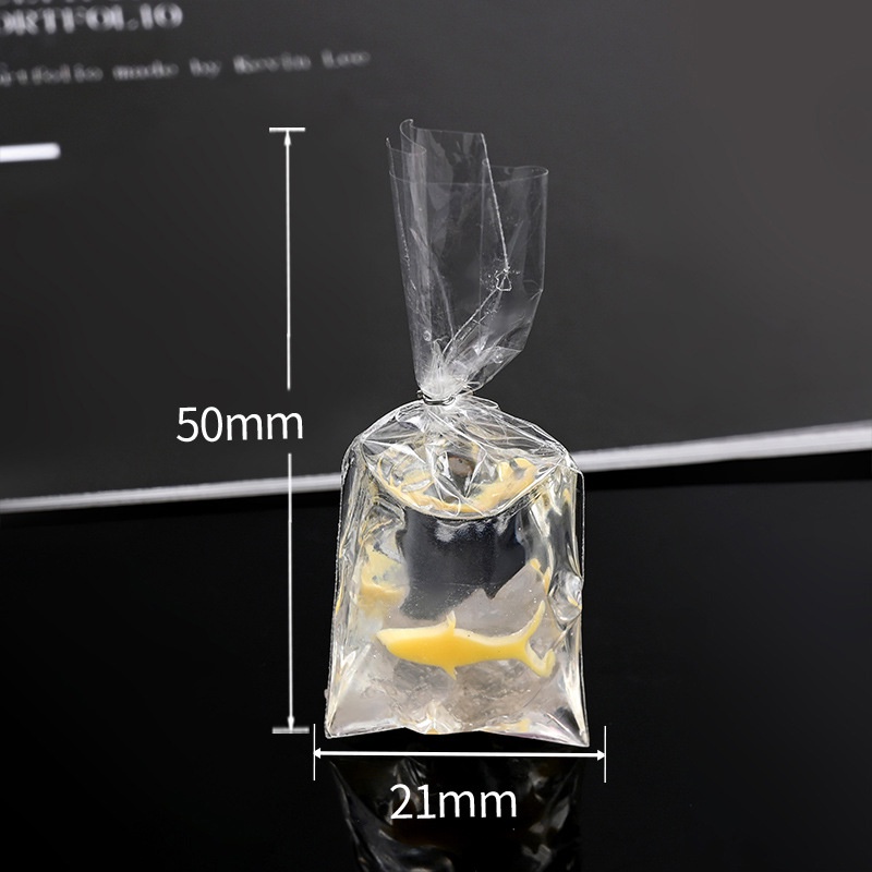 Mô hình 01 Túi nuôi cá dùng trang trí bể cá thủy sinh Charm Slime