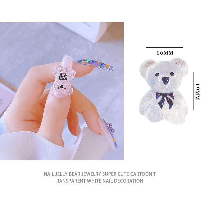 Charm gấu đính móng siêu xinh dành cho Nail